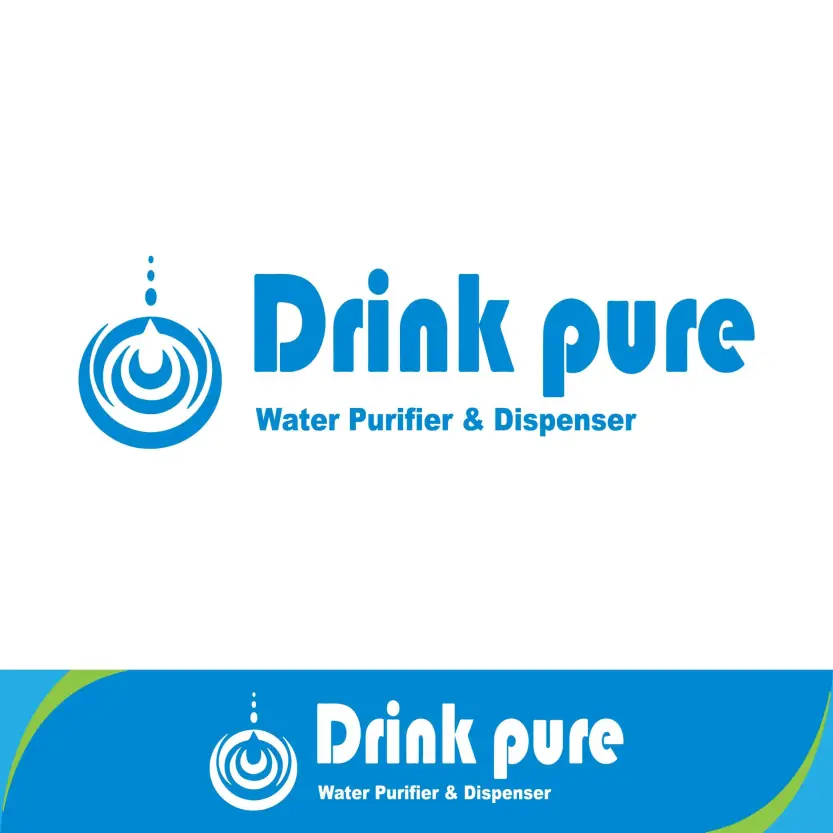 Drink Pure Vector Logo