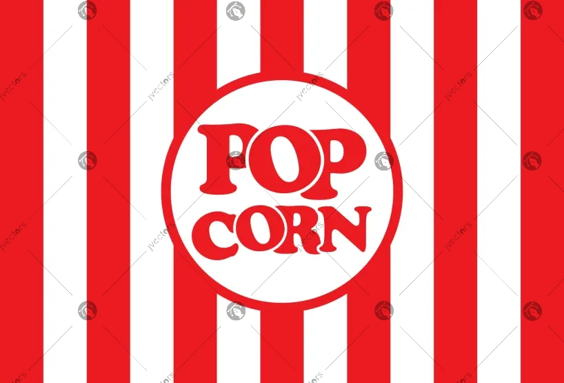 Popcorn Packaging Design Vector Graphic