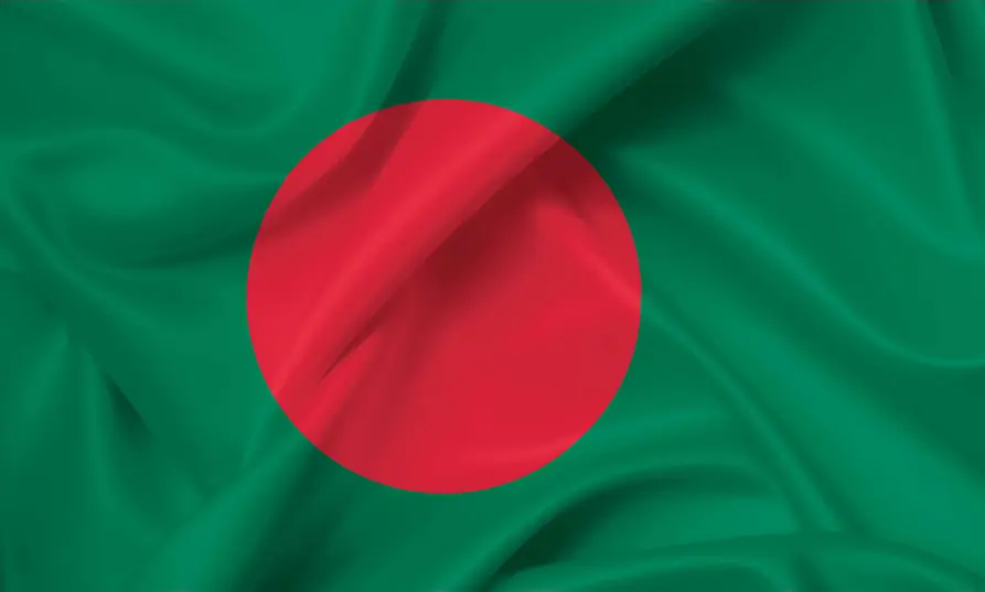 Flag of Bangladesh Flying