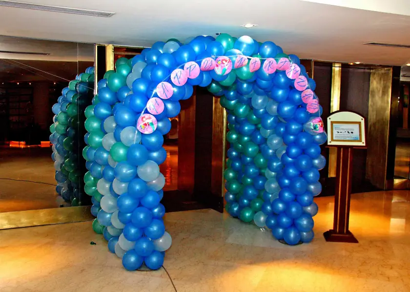 Balloon arch frame with 3d rendering