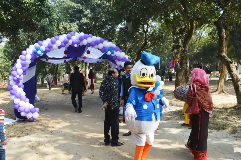 Balloon arch frame with 3d rendering for Pahela Boishakh Festival