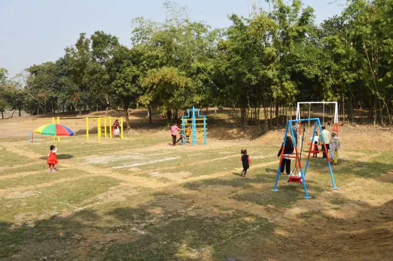 One of the many children's play area in the park