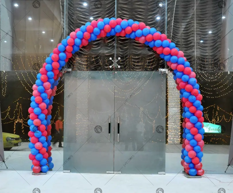 Balloon arch frame with 3d rendering