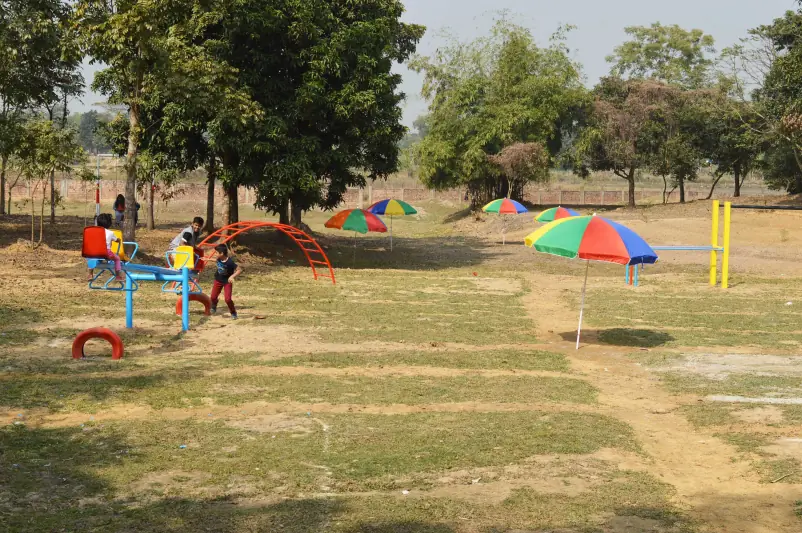 One of the many children's play area in the park