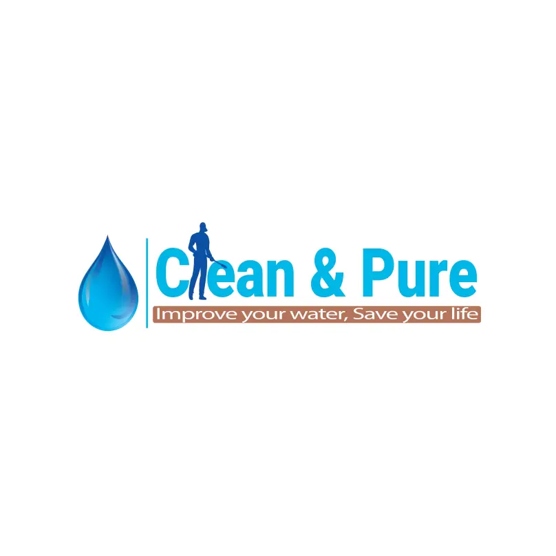 Clean & Pure - Improve your water, Save your life Vector Logo