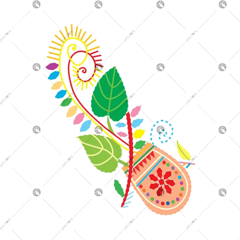 Bangali New Year Alpona Pohela Boishakh Alpona Pohela Boishakh Vector Design Pohela Boishakh Illustration Vector Graphic