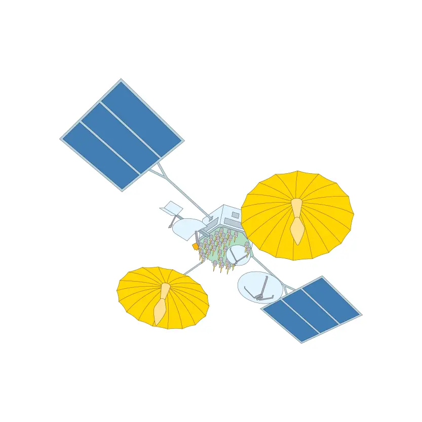 Vector Illustration of Communications Satellite