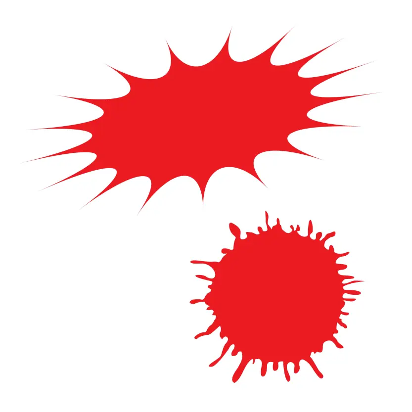 Red Blood Wxplosion Effect Vector