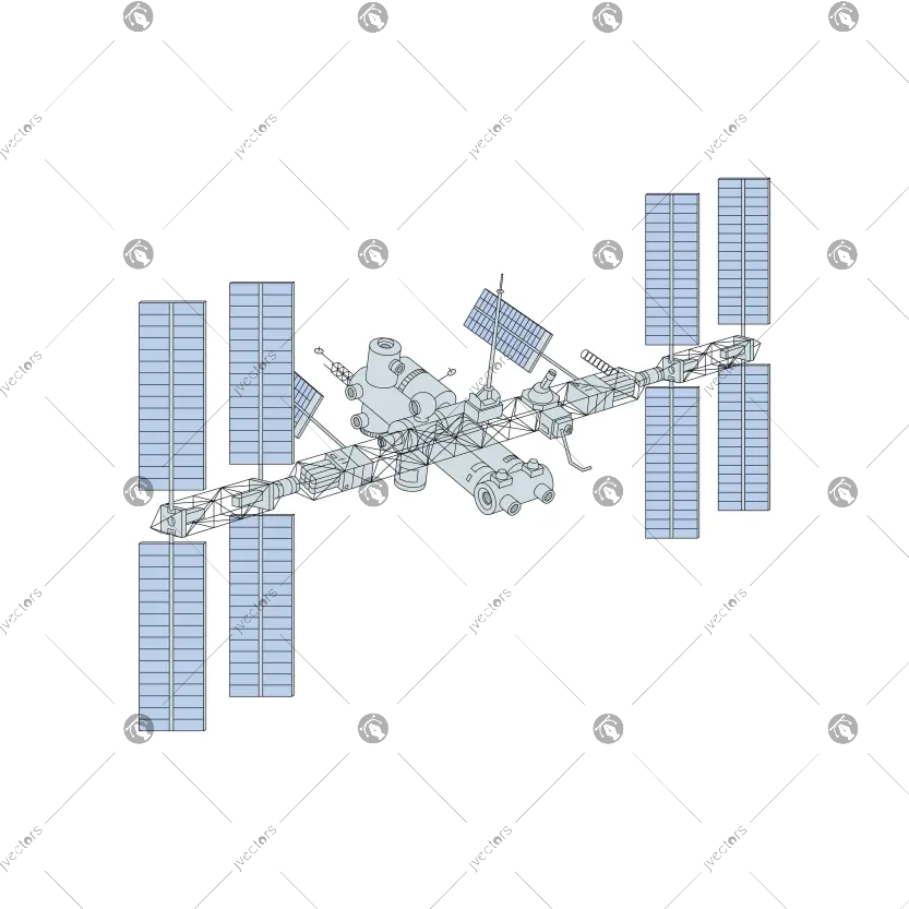 International Space Station Vector Illustration