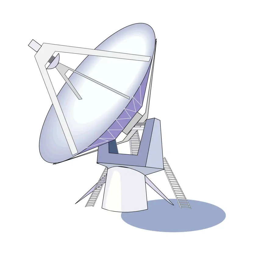 Satellite Antenna Technical Space Vector Graphic