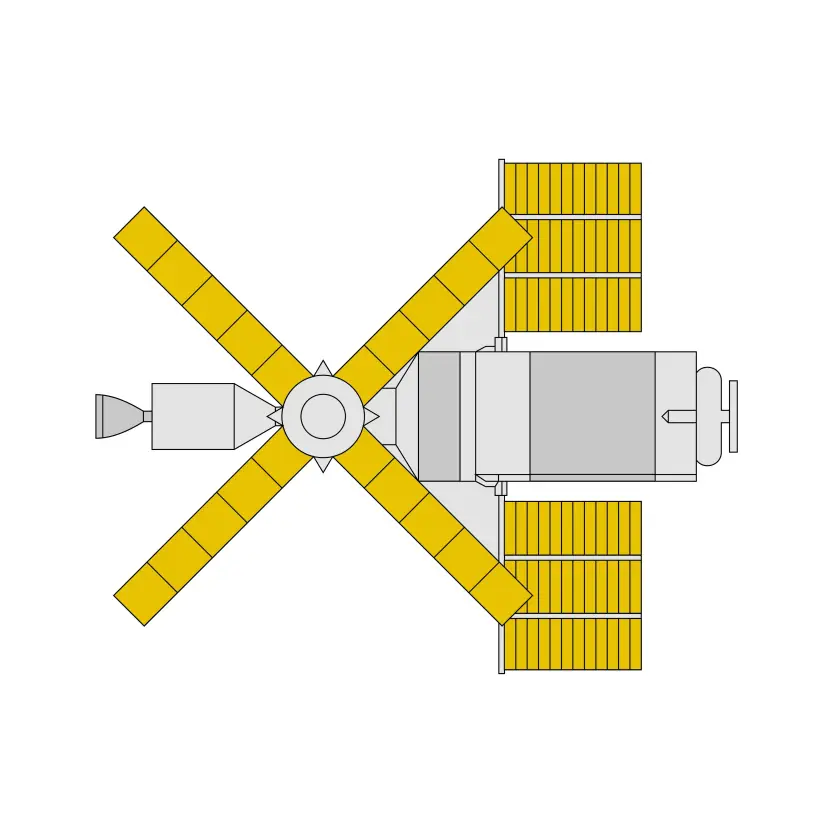 Skylab Space Station Information Vector Graphic