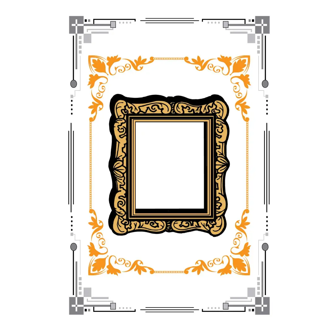 Wedding Gift Certificate Borders and Frames Vintage Clipart Collection
