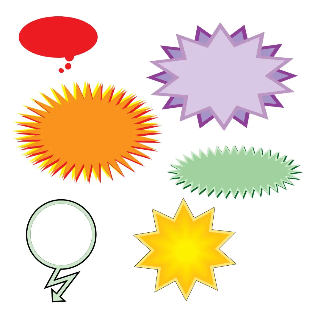 Vector Speech Bubbles and Doodle Message Clouds for Chat Box or Communication Dialog