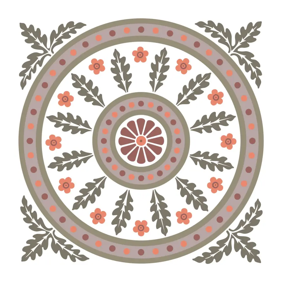 Exquisite floral mandala: Ornamental round design