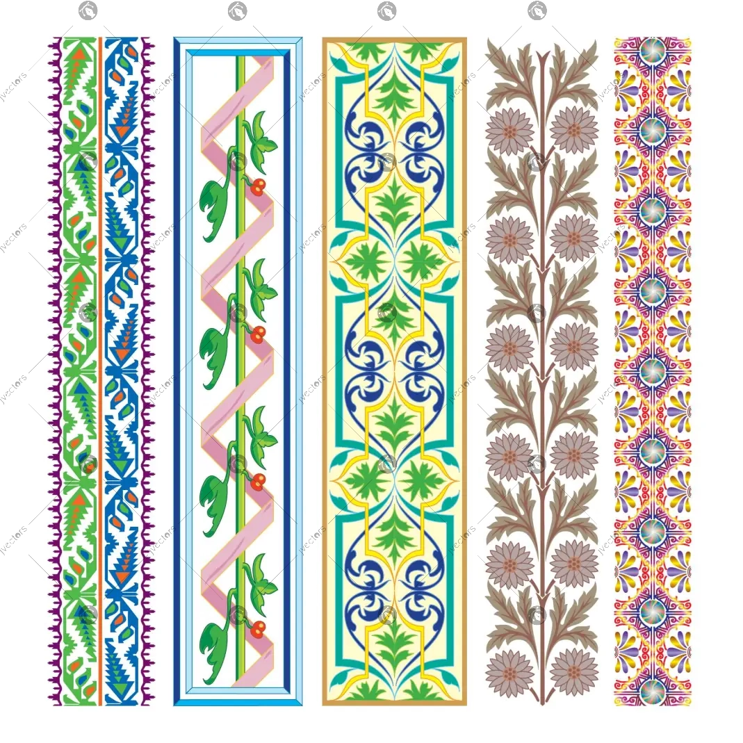 Floral Border Embroidery Designs Collection
