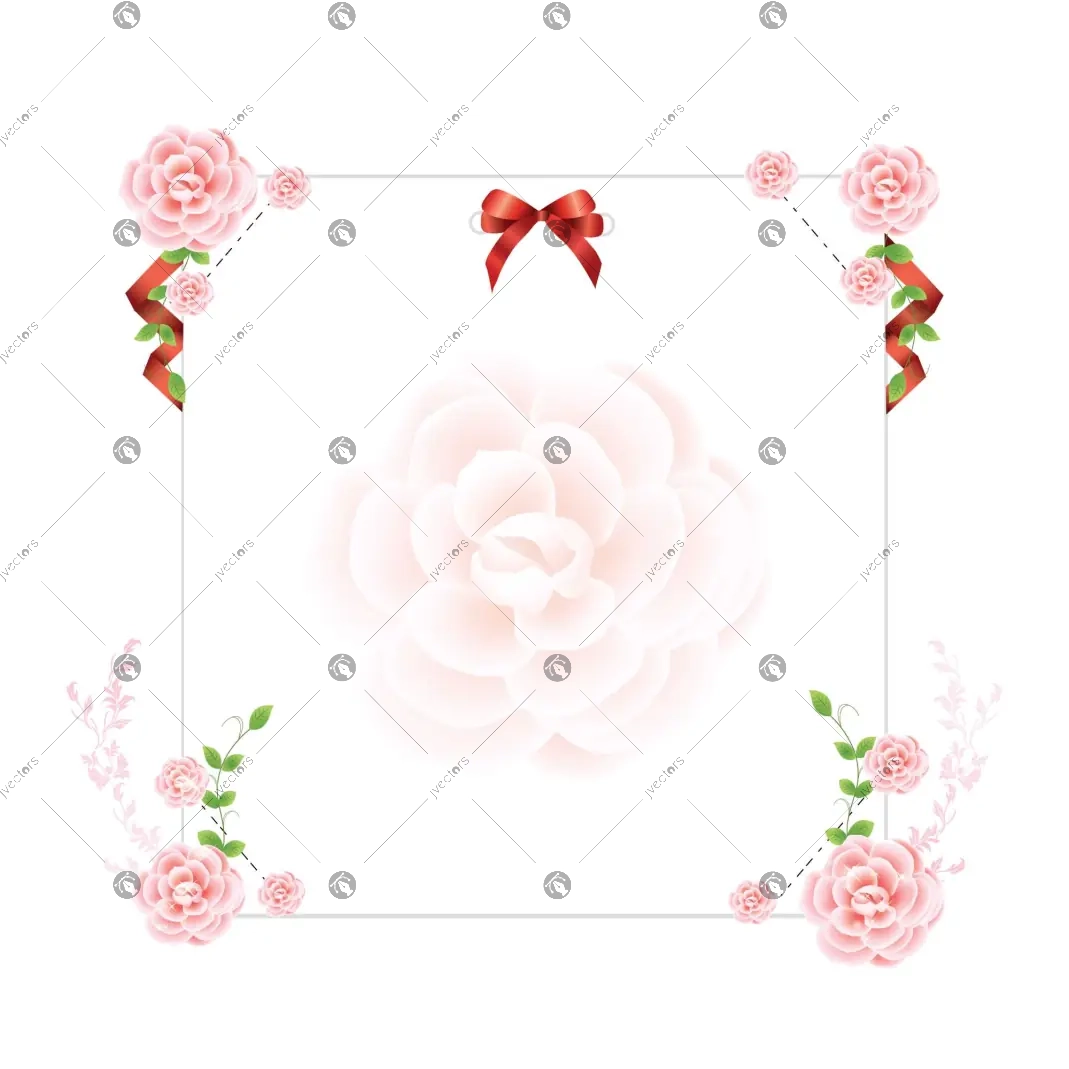 Romantic Floral Design Border Vector for Ramadan Posters and Frames